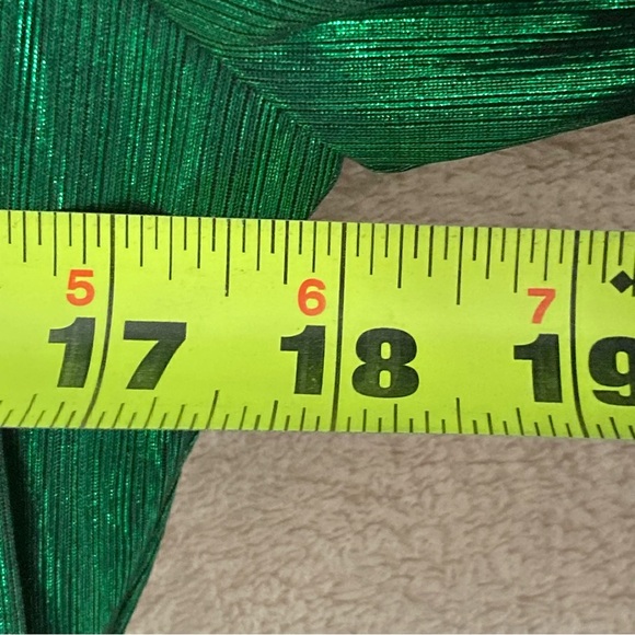 Pomander Place Lilith Dress-Emerald Green Crinkle Lurex-Women’s S & M-Formal-NEW - Picture 8 of 16